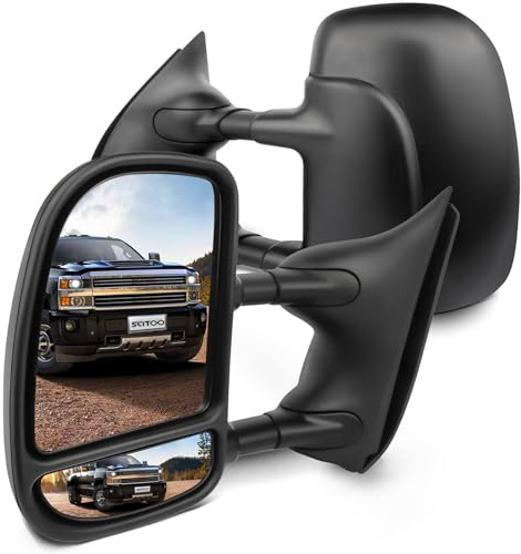 SCITOO Tow Mirrors for 99-07 For Ford F250 F350 F450 F550 Super Duty