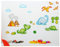 alles-meine.de GmbH 25 TLG. Set XL Wandsticker Dino - Wandtattoo Dinosaurier Tiere Dinos Jungen Aufkleber Wandaufkleber - selbstklebend für Wohnzimmer und Kinderzimmer Deko Stick