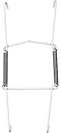 Merriway BH01912 (2-Piece) White No.3 Wire Spring Type Hangers, Suitable for Plate Sizes 254 - 310 mm (10-12.25 Inch) - Pack of 2-Piece