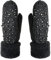 Blackshirt Company Handschuhe Fäustlinge mit Perlen und Glitzersteine Strick Handschuhe gefüttert Farbe Schwarz