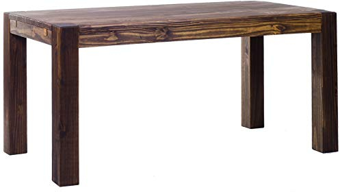Esstisch Rio Kanto 160x90 cm Eiche antik Pinie Massivholz Größe und Farbe wählbar Esszimmertisch Küchentisch Holztisch Echtholz vorgerichtet für Ansteckplatten Tisch ausziehbar Brasilmöbel
