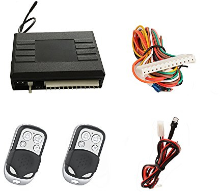 Telecomando senza fili per chiusura centralizzata, originale, universale, con 2 trasmettitori radio in acciaio inox