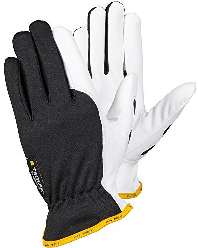 Ejendals Handschuh Tegera 9101 aus Synthetikleder, Größe 9, 1 Stück, schwarz/weiß/gelb, 9101-9