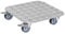 WAGNER Pflanzenroller Alaska 29 x 29 x 7,5 cm I Blumenroller für Außenbereich + Innenbereich I Kübelroller aus Aluminium I 2 Total-Feststeller I Tragkraft 100 kg I Made in DE- 20700301