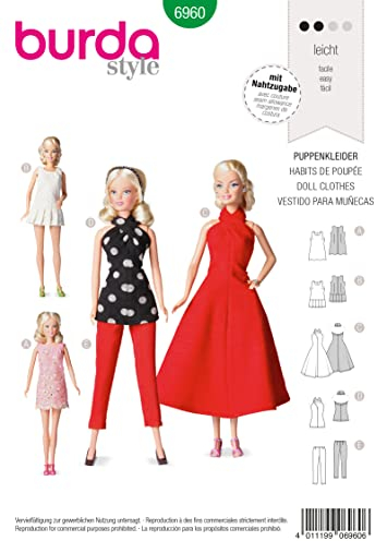 burda Schnittmuster Puppenkleider 6960