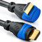 deleyCON 1,5m Cable HDMI Acodado (Ángulo 90°) - UHD 4K HDR 1080p 2160p EARC - para TV, Barra de Sonido, Monitor, PC, Portátil, Proyector, PS5, Xbox - Negro