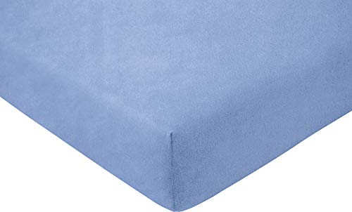ESTELLA Spannbetttuch Samt-Velours | hellblau