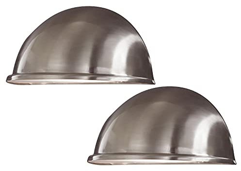 KONSTSMIDE 2er Set Außenwandleuchte Downlight TORINO in Edelstahl, 28 x 13,5 cm, Hausbeleuchtung, 7326-000