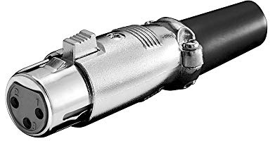 Goobay 11959 Microphone Jack with Gold Plated Contact, 3 Pin