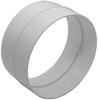 Kair 125mm Round Duct Connector | For dryer vents and cooker hoods and extractor fans, Suitable for bathroom and kitchen extraction
