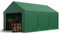 TOOLPORT Tente de Stockage 3x6 m bâches en PVC 750 N Vert foncé imperméable avec Cadre de Sol