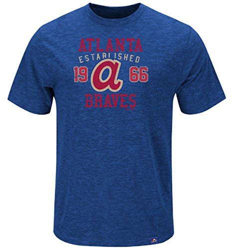 Majestic Atlanta Braves MLB Heads Or Tails Cooperstown Hyper Slub S/S Shirt