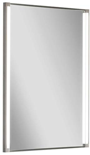 FACKELMANN Spiegel LED-LINE/Wandspiegelelement mit LED-Beleuchtung/Maße (B x H x T): ca. 43 x 67 x 4 cm/hochwertiger Badspiegel/moderner Badezimmerspiegel/Breite 45 cm
