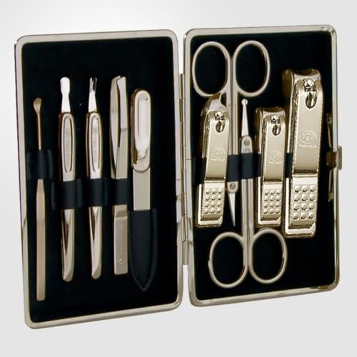 World No. 1. Three Seven (777) Travel Manicure Grooming Kit Nail Clipper Set (10 PCs, TS-370BLG), MADE IN KOREA, SINCE 1975.