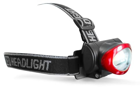 Eaxus® LED Stirnlampe - Kopflampe Dimmbar, Neigbar und Größenverstellbar