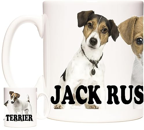 Jack Russel Mug for Tea, Coffee or hot Chocolate. Jack Russell Photo Mug. 11oz Ceramic Dog Picture Gift Mug.