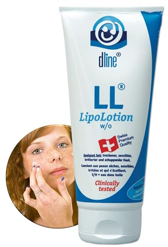dline LL-LipoLotion | Nachtkerzenöl Bodylotion vom Pflegeprofi | 200ml Tube | Feuchtigkeitscreme für trockene Haut | Anti Juckreiz | Aloe vera Jojobaöl Glycerin Ceramide Creme Urea Bienenwachs