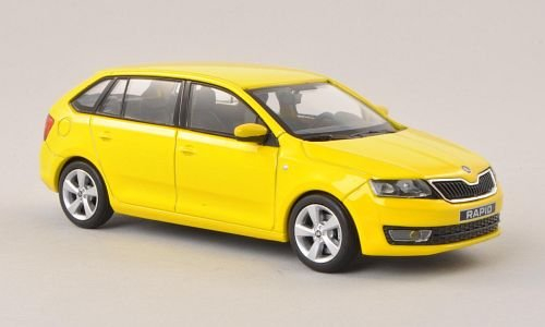 Skoda Rapid Spaceback, gelb , 2013, Modellauto, Fertigmodell, Abrex 1:43