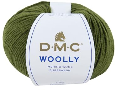 DMC Woolly Merino Yarn, Colour (082), Green, 50g