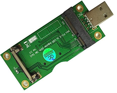 Rcmodelpart - Adaptador Mini PCI-E a USB con ranura para tarjeta SIM para módulo WWAN/LTE