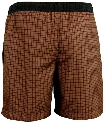 GUGGEN Mountain Badehose für Herren Schnelltrocknende Badeshorts Style-6 mit Kordelzug Beachshorts Boardshorts Schwimmhose Männer kariert Blau Lila Rot Braun Grün