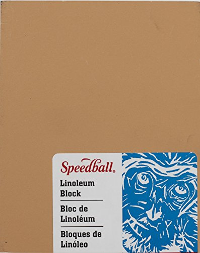 Speedball Smoky Tan Linoleum Block, 4 x 5, Lino Cutting, Stamp Making, Block Printing, Printmaking, Screenprinting Board, Essential Carving Materials, Tools For Art Craft Kit
