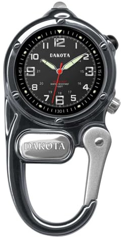 Dakota Mini Clip Microlight, Clip Watch, Flashlight and Watch, Outdoor Gifts for Men and Women, Use for Fishing Hunting, and More, Tactical Watch with LED Flashlight