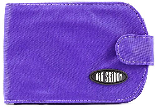 Big Skinny Women's Taxicat Bi-Fold Slim Wallet, Holds Up to 25 Cards, Purple