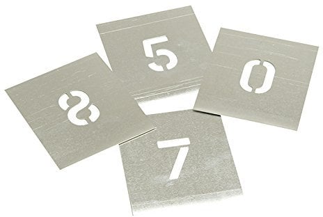 Schablonen F6 Set von Zink, Zahlen 15,2 cm