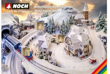 NOCH Figuren-Adventskalender 2024 | mit 24 Figuren | Spur N #36997