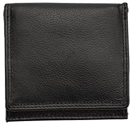 Josephine Osthoff Geldbörse Damen Wiener Schachtel Portemonnaie Münzbörse gross wallet Herren Geldbeutel echt Leder RFID-Schutz (927), Farbe:Schwarz