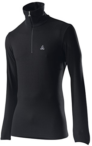 LÖFFLER Herren Sweater Transtex Zip-Rolli Basic Cf Pulli, Schwarz, 50 EU
