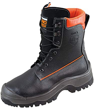 NoRisk Stivali antitaglio, nero/arancione, 42 EU