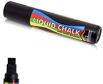 Liquid Chalk Marker Pen Large Black - 15mm Nib