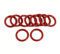 sourcing map 10 x Industrielle Flexible Red Rubber O Ring Dichtung Dichtung 22 mm x 3 mm x 16 mm de