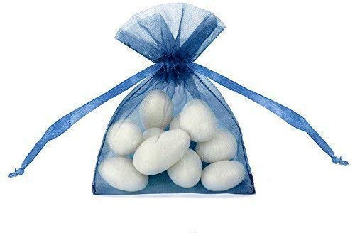 Organzasäckchen für Hochzeitsgäste 20 Stück Geschenksäckchen royal-blau 7,5x10cm