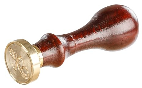 Jacques Herbin 40402T - Blisterpack mit 1x Siegelplatte aus Messing, zum Anschrauben an Holzgriffe, 24mm mit Motiv Olivenkranz, 1 Stück