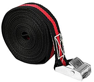 LAS 10320 Spanngurt mit Klemmverschluss ca. 5 m x 2,5 cm, schwarz