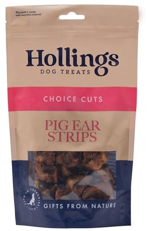 Hollings Pig Ear Strips 500g (Bulk deal of 6) 3000g