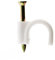 Lot de 100 crochets de fixation Ø10mm - Blanc - Zenitech