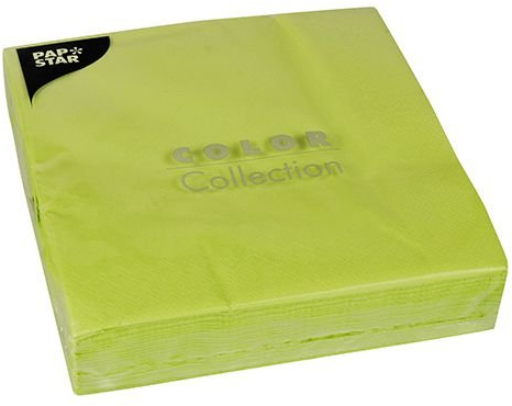 PAPSTAR Servietten 2-lagig 40x40cm / hell grün / (50St) Tischdeko Hochzeit Party Uni