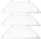 Spares2go Plastic Coated Shelf Rack for Candy Fridge Freezers (White, Pack of 3)