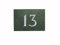 Green Slate House Number (1-99) (No 13)