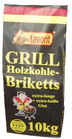 Favorit 3001 Holzkohle-Briketts 10 kg