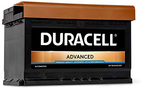 Duracell, batteria dell’auto modello Advanced, DA74, da 12V, tipo 096 74Ah 680CCA 278 x 175 x 190 0/1 B13