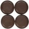 Merriway® BH01560 (4 Pcs) Non-Slip Rubber Castor Cups for Wood Hard Floors, Small Brown Outer Diameter 54mm (2.5/8 inch) - Pack of 4 Pieces