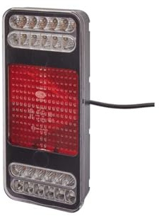 HELLA 2VP 345 900-131 Rearlight - Coluna - LED - 24V - mounting/Bolted - Lens Colour: Crystal clear - LED colour: Yellow/White/Red - Cable: 500mm - Plug: Blade Terminal Sleeve - left - Quantity: 1