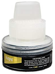 Kaps Crema Lucido per Scarpe con Applicatore Spugna Fai da Te, Lucido per Pelle, Istantaneo Perfetto, Brillantezza, 10 colori (114 - grigio chiaro)
