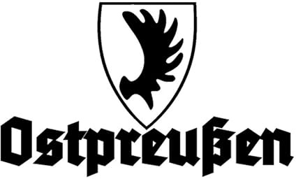 Aufkleber/Sticker Ostpreußen Heimat Wappen Elch Elchschaufel Provinz 15x9cm A568