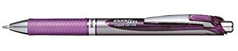 Pentel 3 Stück Liquids gel-tintenroller EnerGel BL80, Violett